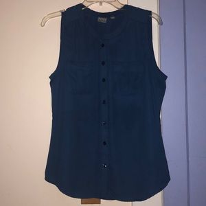 Blue Button Up Blouse